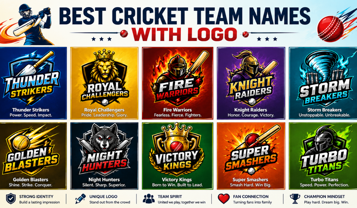 Best Cricket Team Names with Logo