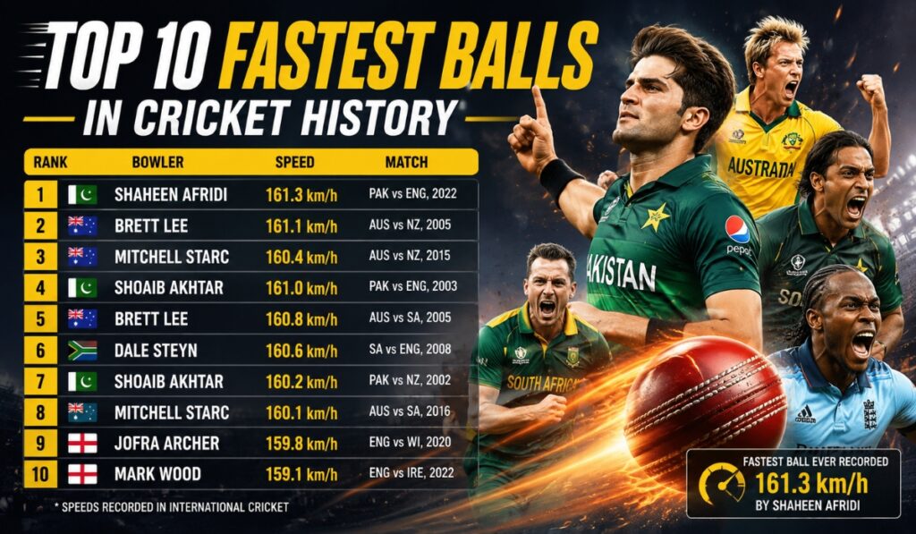 Fastest Balls in Cricket History