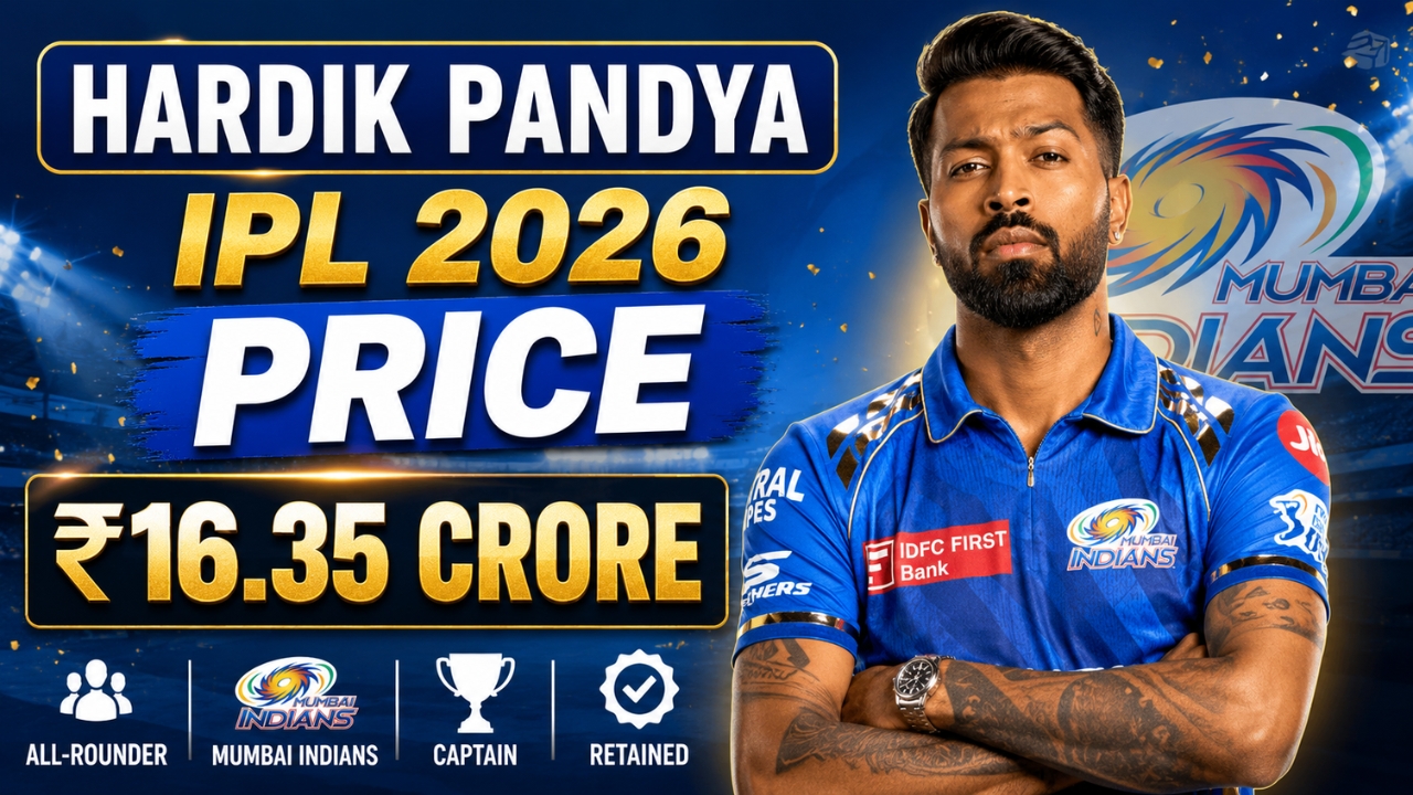 Hardik Pandya IPL 2026 Price