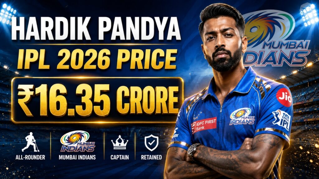 Hardik Pandya IPL 2026 Price