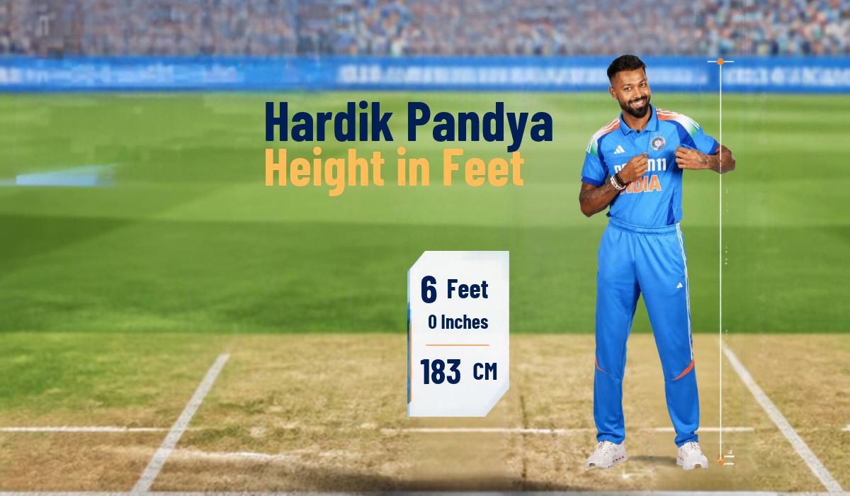 Hardik Pandya Height in Feet